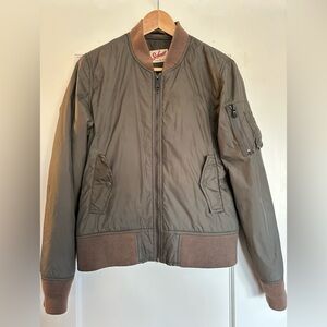 Schott khaki green bomber jacket size M